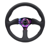NRG Sportratt Läder med Neochrome Centrum 350mm (2.5'' Djup)